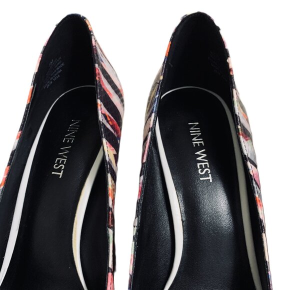 High Heels Stiletto Modern Setback Heel Pointed Toe Tatiana Multi Faux Snake 7M - Picture 4 of 10